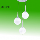 白色三燈球型吊燈配E27x3 燈具