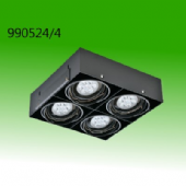 <990524-111-4L>四燈無框盒燈配LED AR111 9W 光源+變壓器