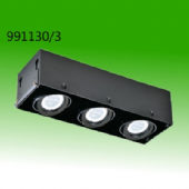 三燈無框盒燈配LED MR16 5W 光源+變壓器