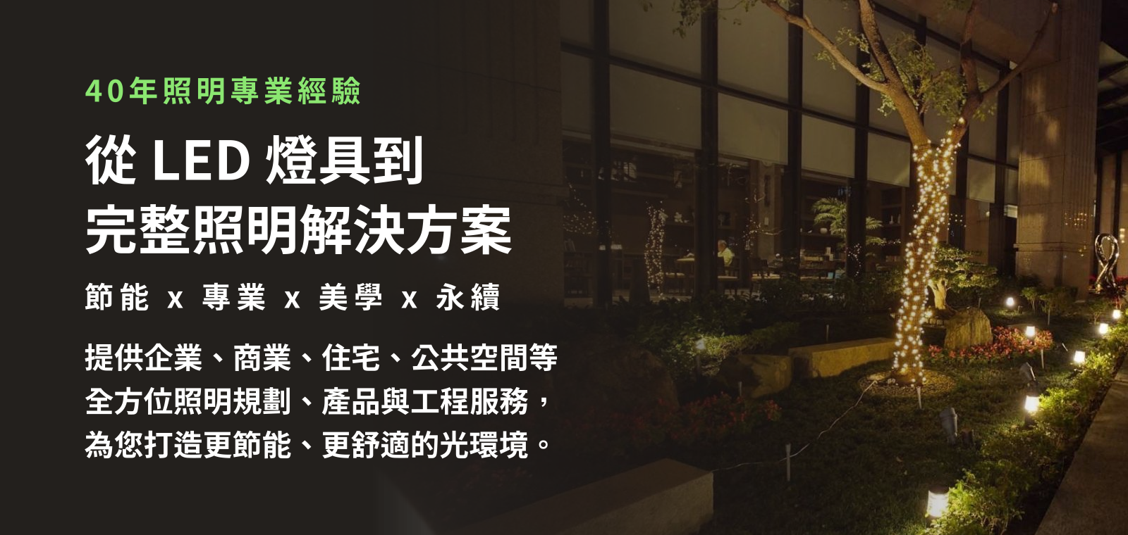 從 LED 燈具到完整照明解決方案
